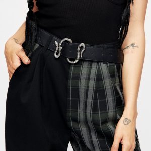 Mamba Debossed Belt With Snake Buckle