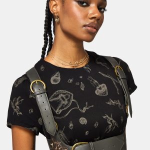 Nyelle Witch Embroidered Harness