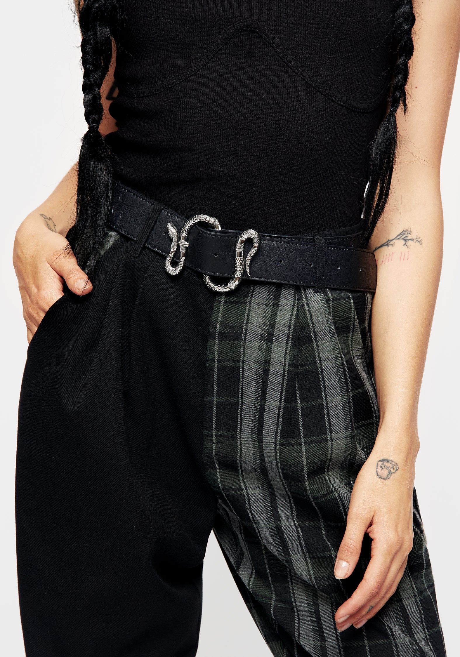 3D Snake Buckle Faux Leather Belt – Adjustable, Debossed Pattern