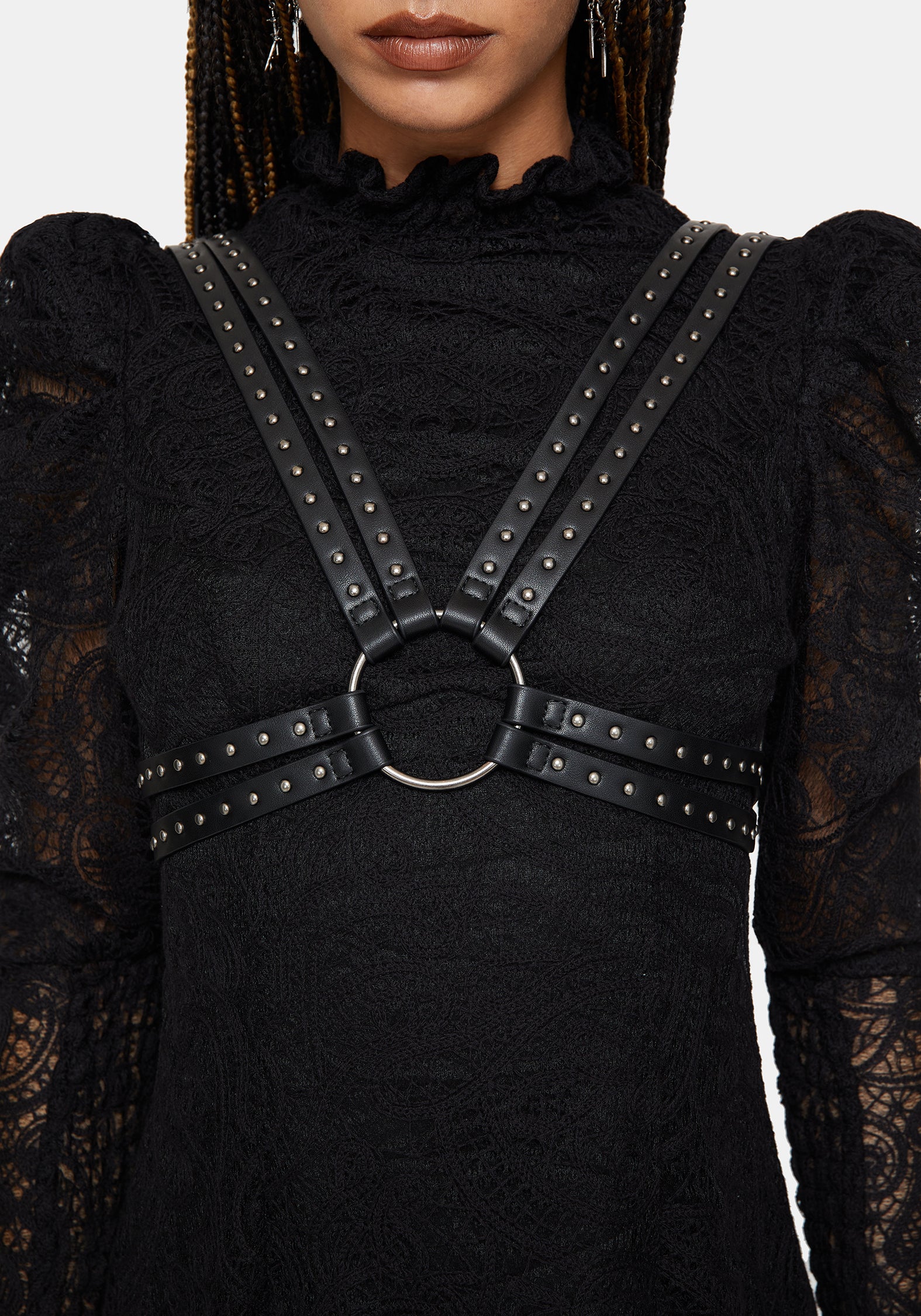 Reversible Mini Stud Top – Vegan Leather Punk Style
