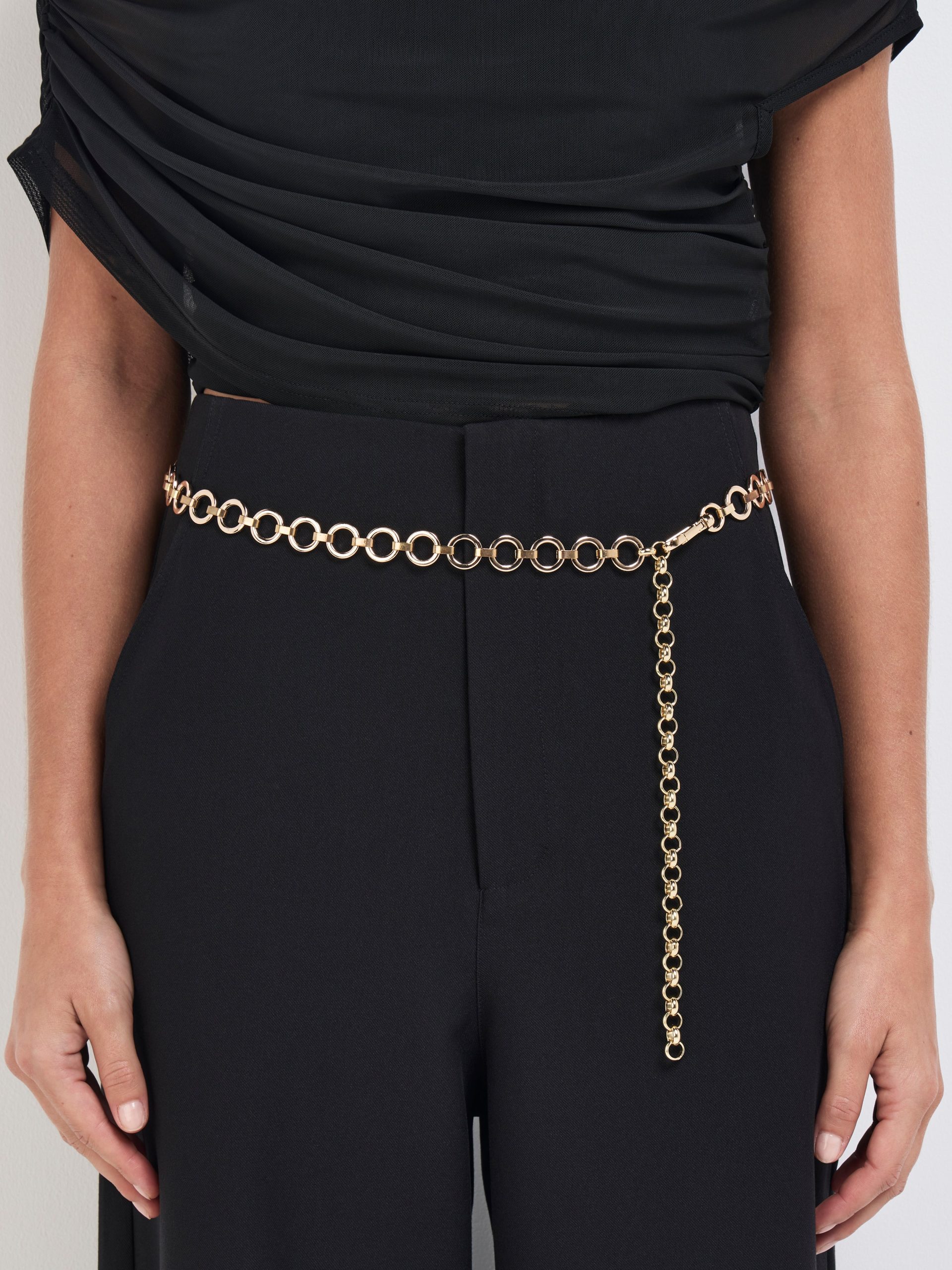 Adjustable Metal Chain Belt – Unisex Waist Chain for Jeans & Dresses